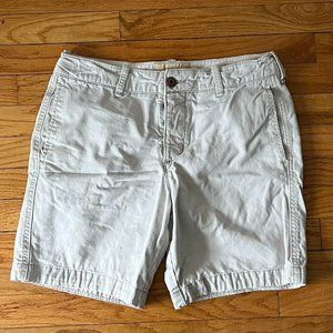 Beige Hollister Button-Up Shorts